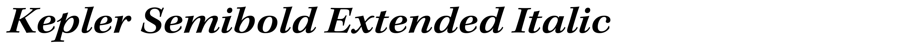 Kepler Semibold Extended Italic